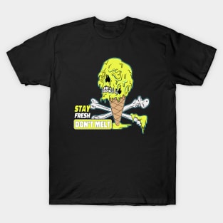 Don't Melt Dripping Ice Cream Skull T-Shirt